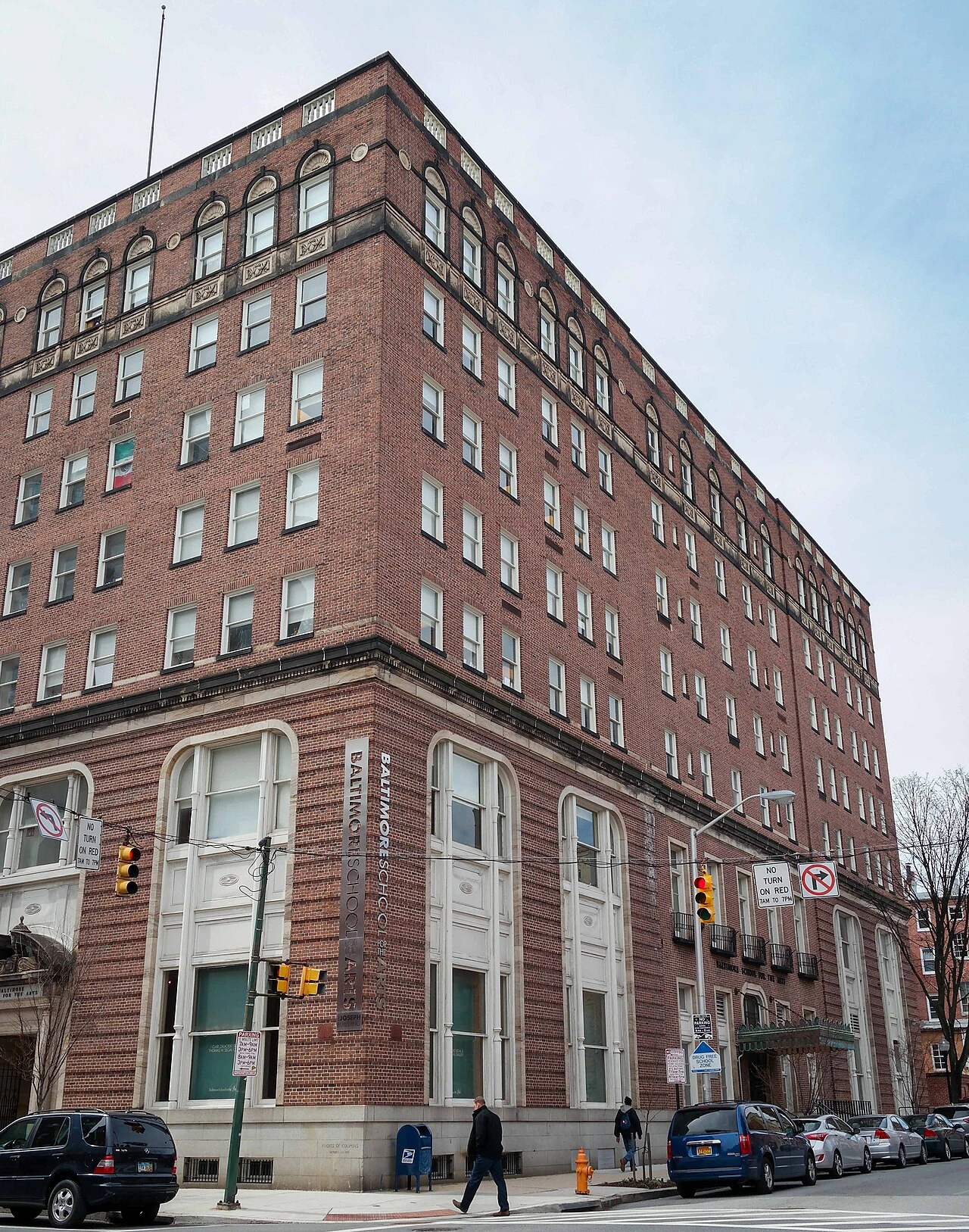 The former Alcazar Hotel, now home of the Baltimore School for the Arts, 2015