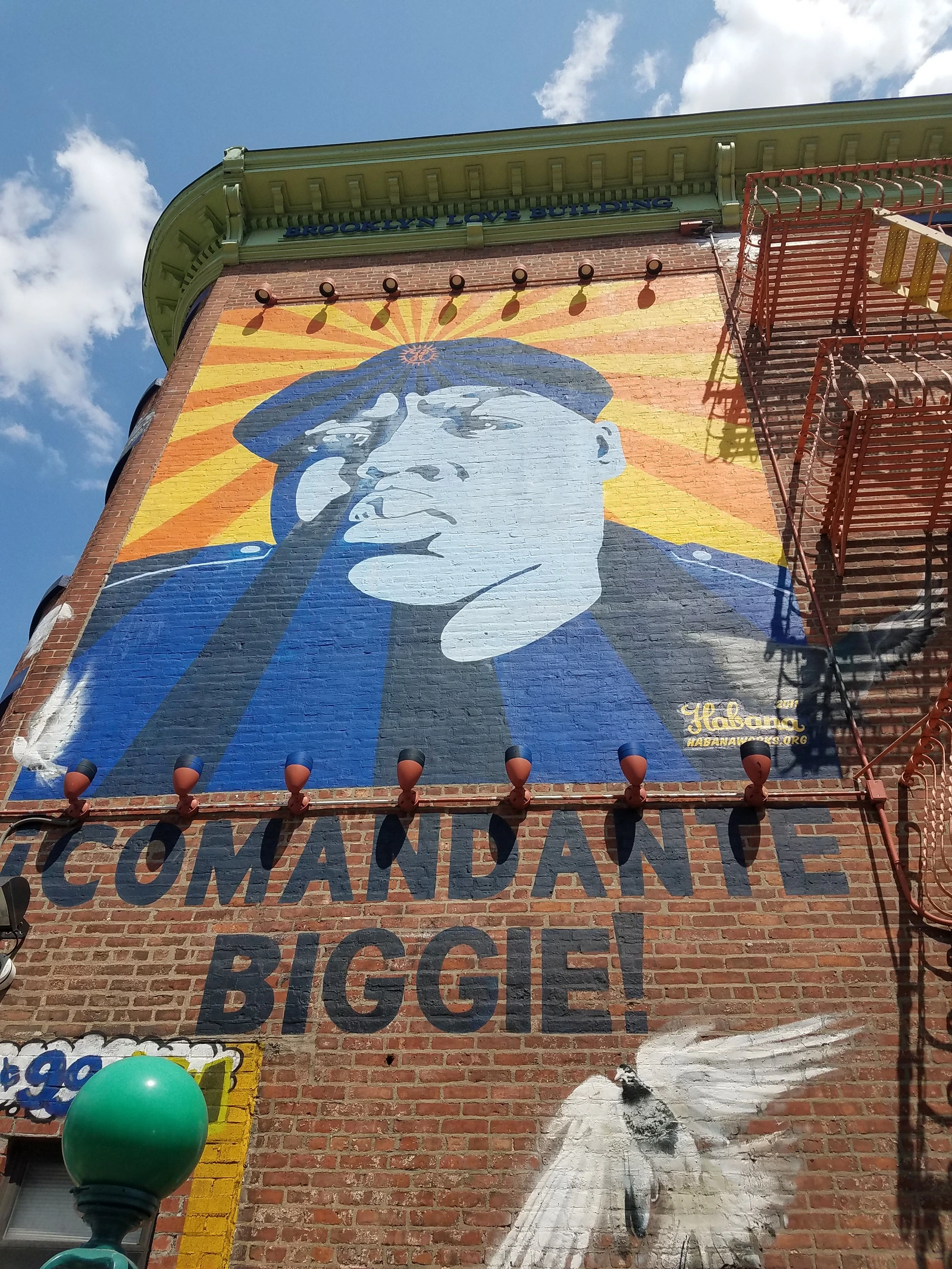 Fresque « Comandante Biggie » à Brooklyn, juillet 2019